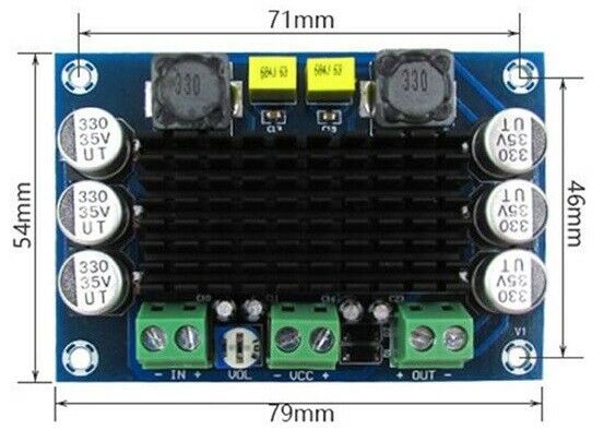 Dc 12-24v Tpa3116 D2 100w Mono Channel Audio Power Amplifier Board For Car Te633