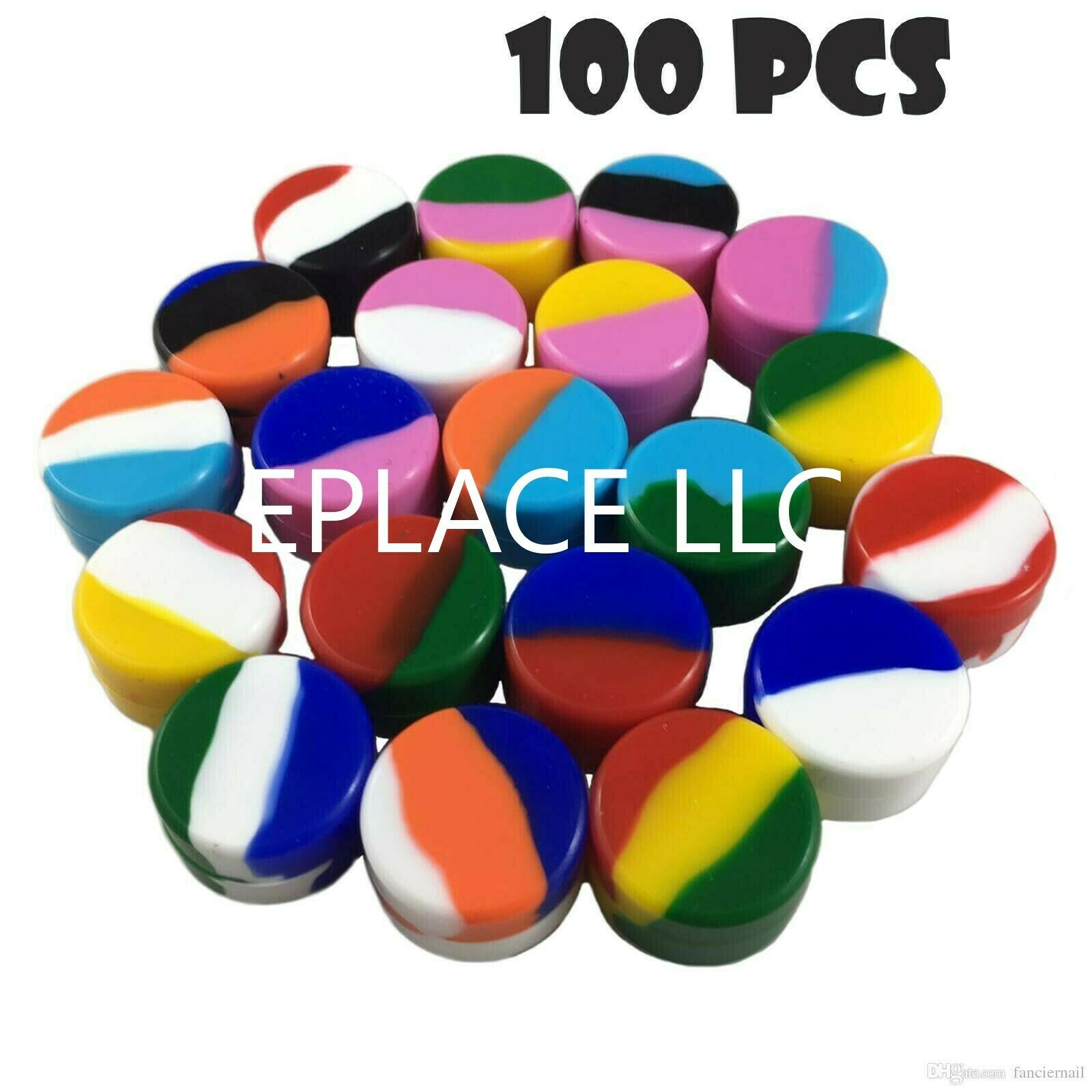 100 5ml Silicone Wax Jar Containers Nonstick Mixed Color New 5 Ml Wholesale Lot