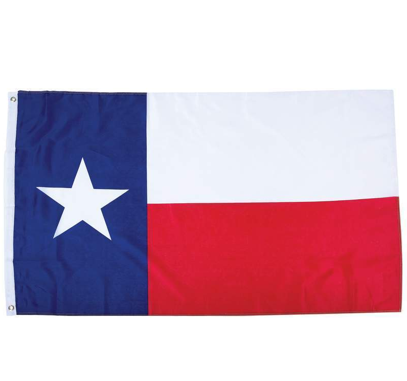 3’x5’ Polyester Texas State Flag Lone Star Tx Usa Grommets Red White Blue