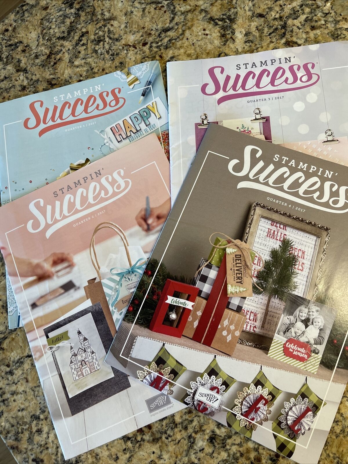 Complete Lot Of 4 Quarterly Stamping Up! Success Magazine From 2017