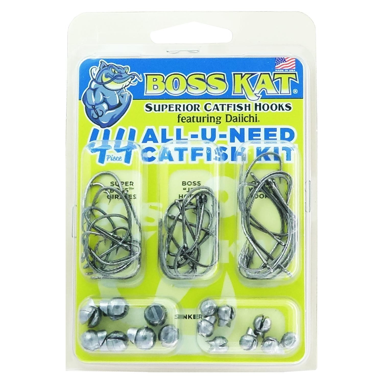 Boss Kat Bkhsk All-u-need 44 Pc Hook And Sinker Catfish Kit Made In