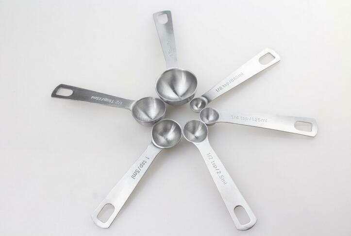 6 Pcs Measuring Spoons Set Teaspoon And Tablespoon Measurements Stainless Steel