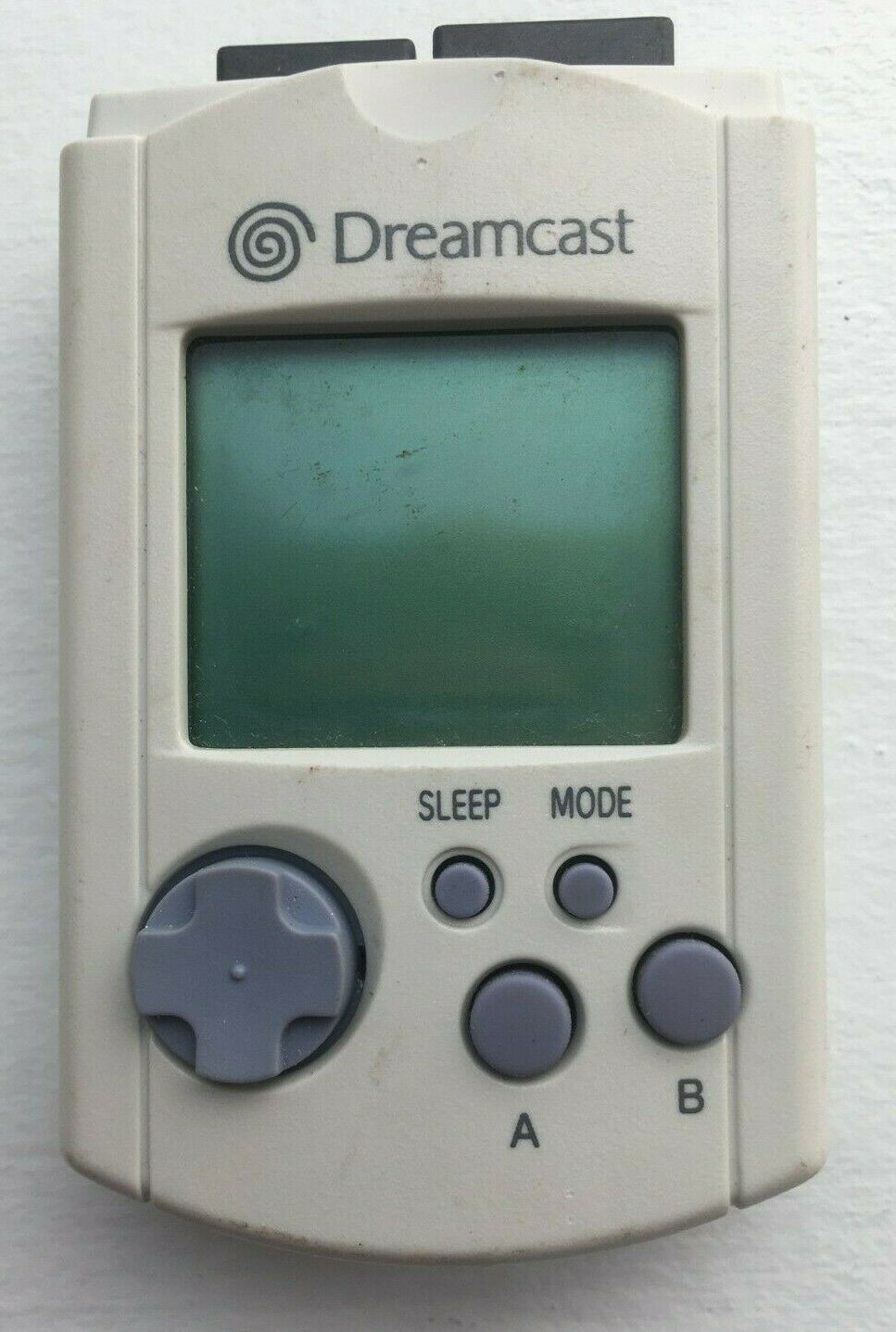 Sega Dreamcast Visual Memory Unit Vmu Memory Card Hkt-7000 White Cleaned Tested